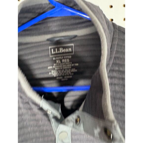 LL Bean Sweater Men Gray Airlight Pullover Snap Front size XL - Picture 6 of 6